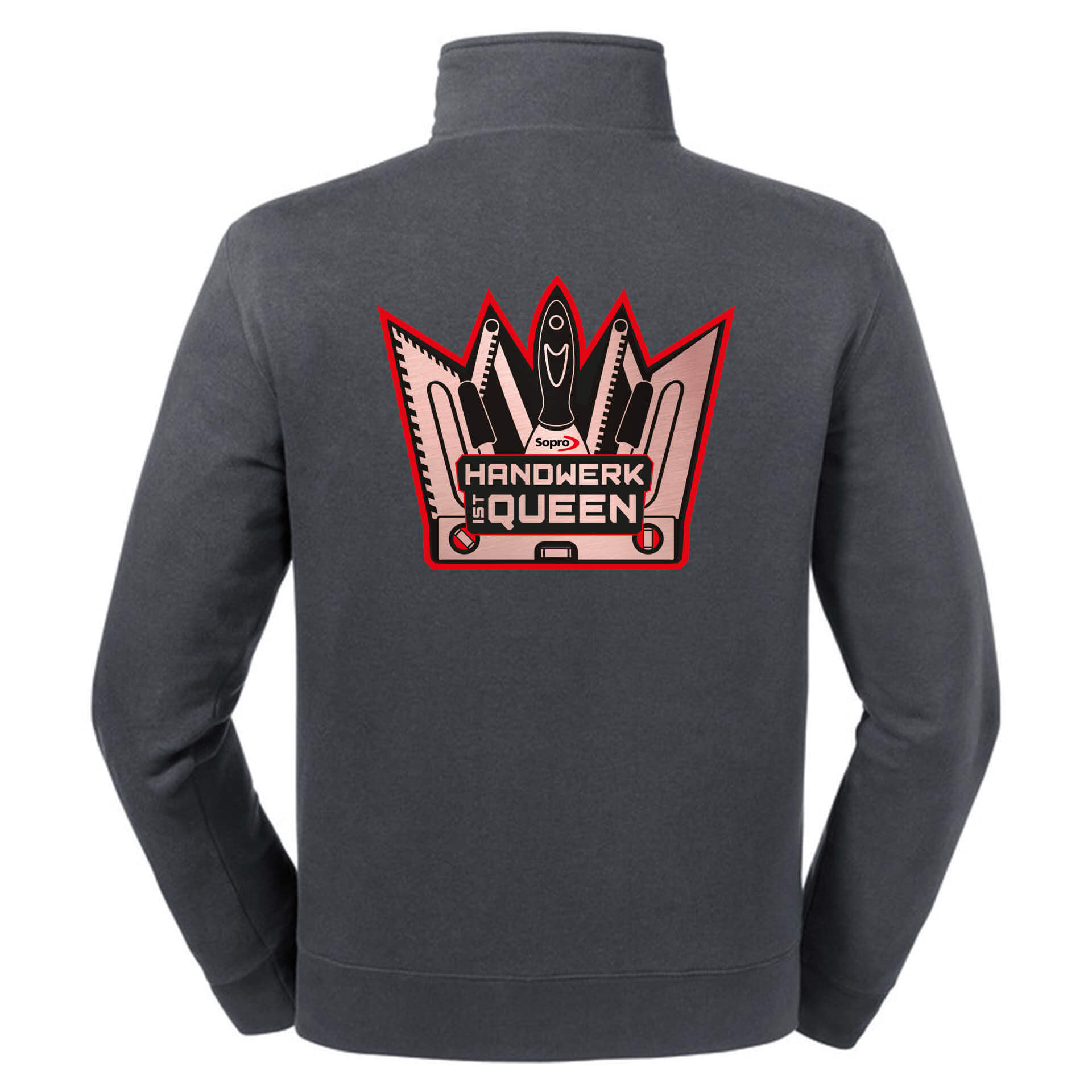 Russel Sweater  1/4 Zip | Motiv "Handwerk ist Queen" | Unisex